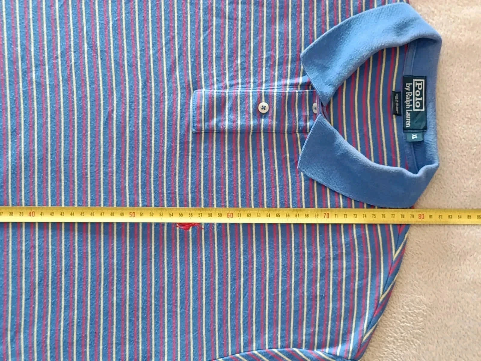 Polo Ralph Lauren vintage strepen blauw rood geel Maat XL – photo 19
